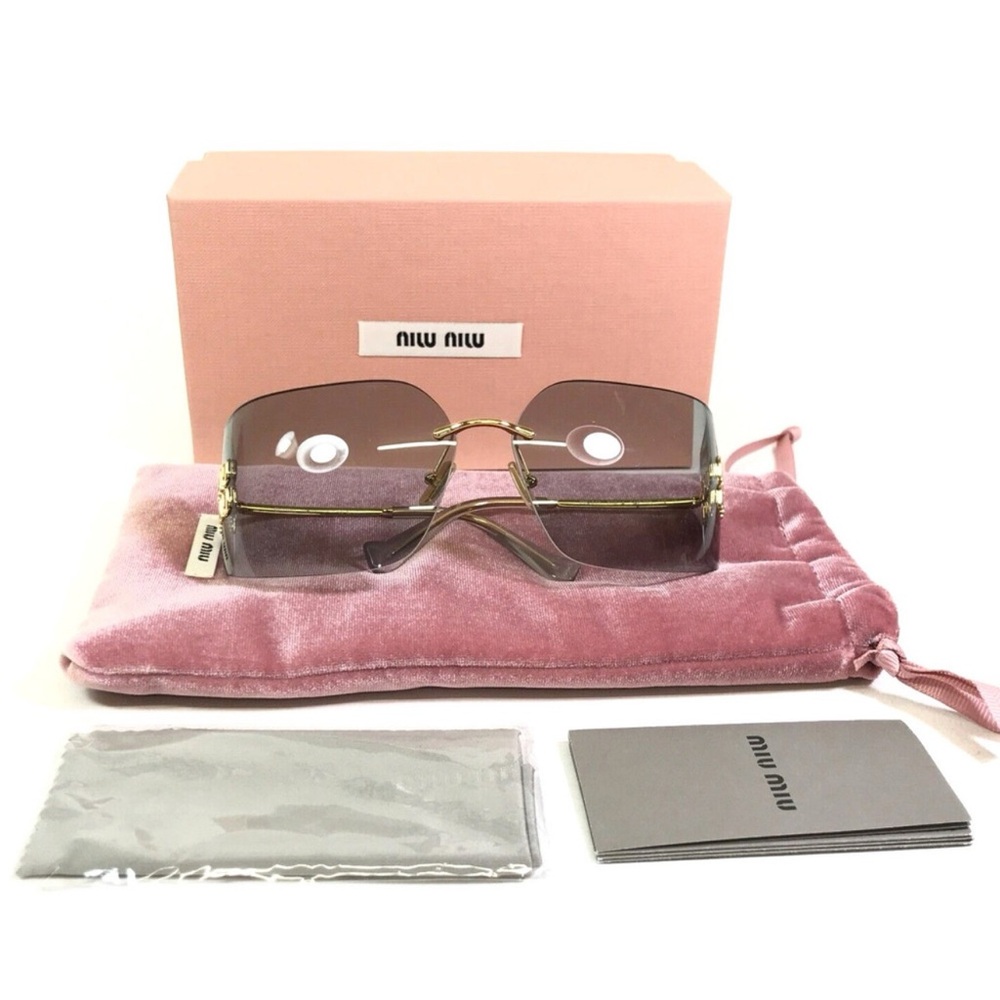 Miu Miu Sunglasses with Gold and Gray Accents